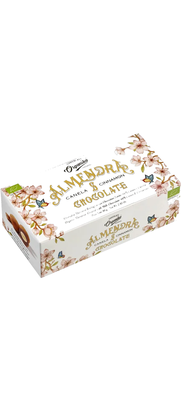 Chocolate Orgániko - Almendra Marcona 46% Cacao y Canela - Bio