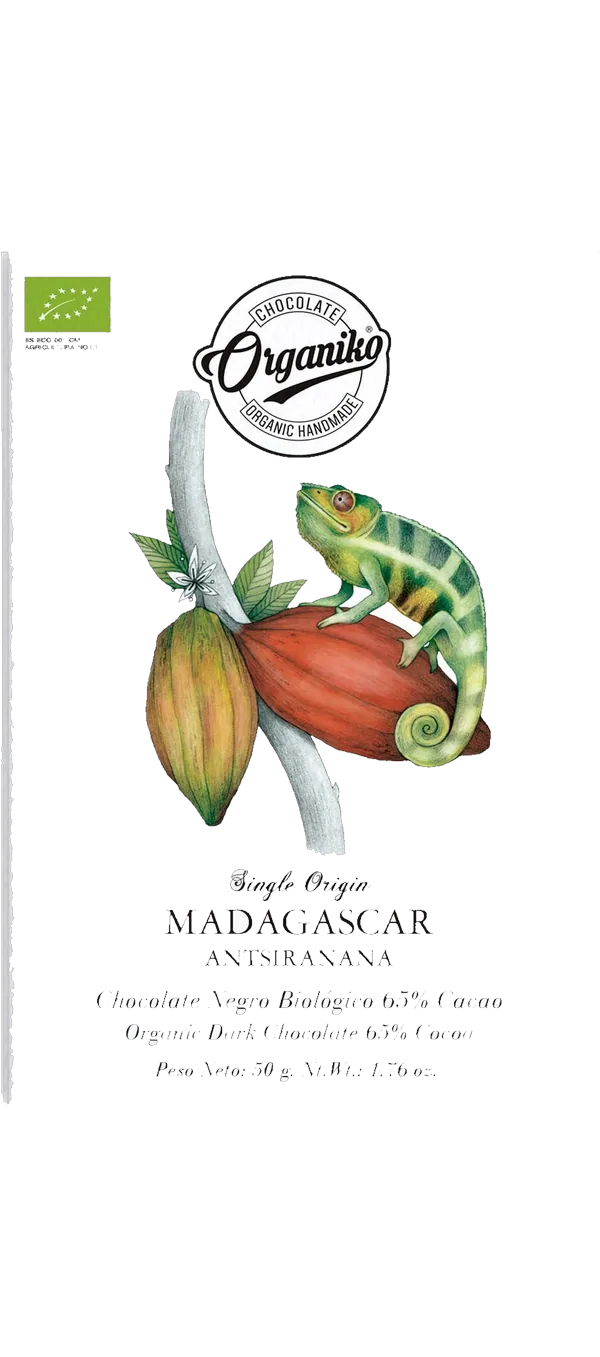 Chocolate Orgániko - Single Origin 65%  Madagaskar "Antsiranana" - Bio
