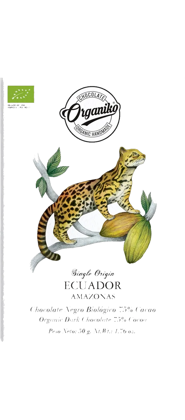 Chocolate Orgániko - Single Origin 75% Cacao Ecuador "Amazonas" - Bio