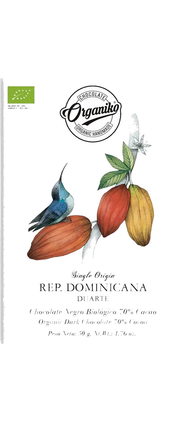 Chocolate Orgániko - Single Origin 70% Cacao Rep. Dom. "Duarte" - Bio