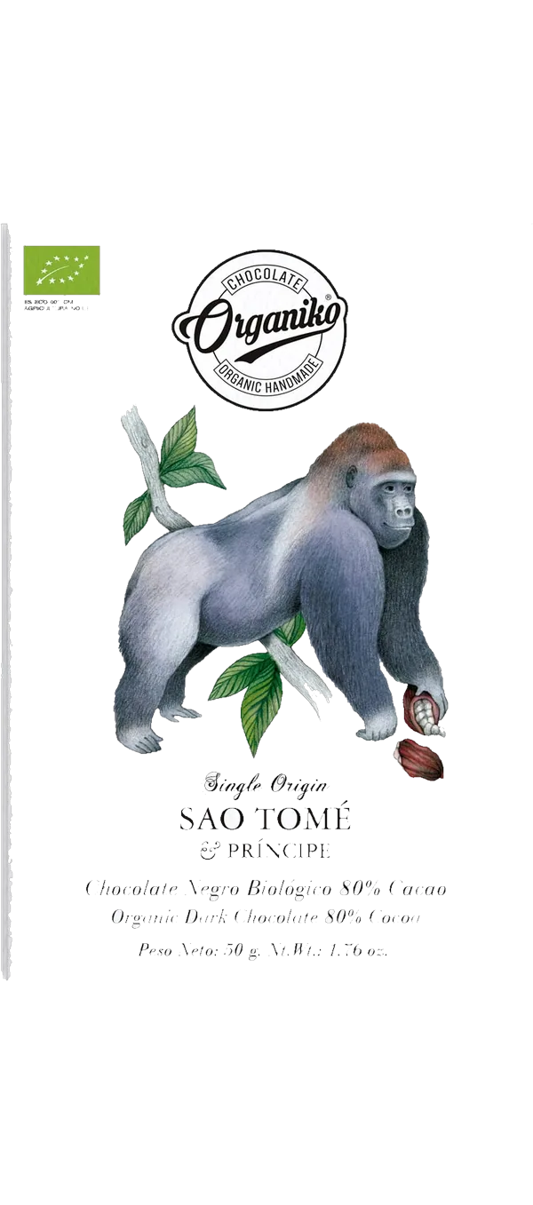 Chocolate Orgániko - Single Origin 80% Cacao Sao Tomé & Príncipe - Bio