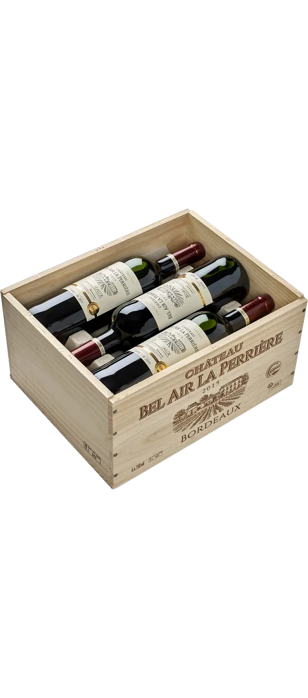 Château Bel Air - La Perriere AOC in 6er Holzkiste