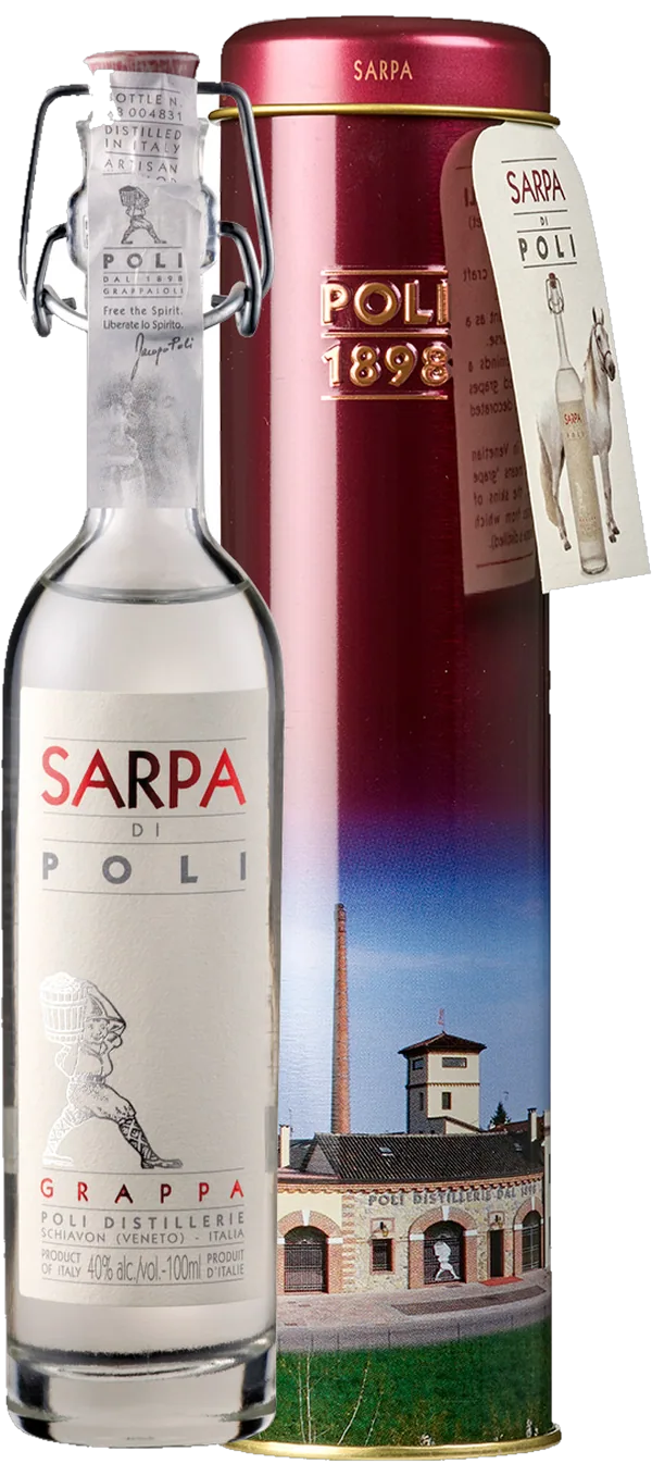 Jacopo Poli - Grappa Sarpa di Poli 'Baby' in Geschenkröhre