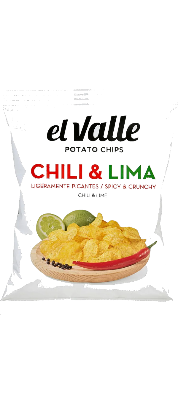 El Valle - Kartoffelchips - Patatas Fritas Chili & Lima