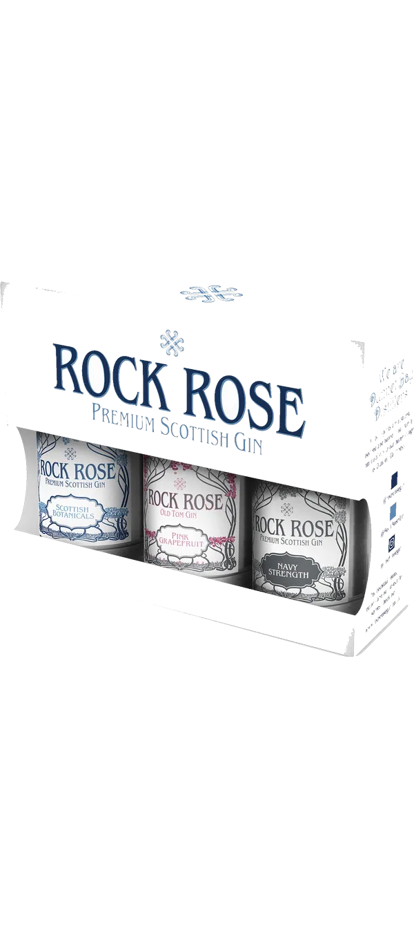 Dunnet Bay Distillery - Rock Rose Miniatur Triple Gift Pack