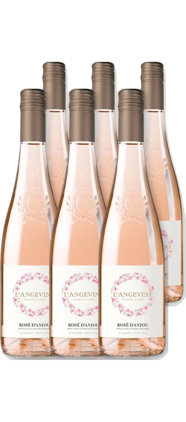 Les Caves de L'Angevine - Rosé d'Anjou AOP - 6er-Paket