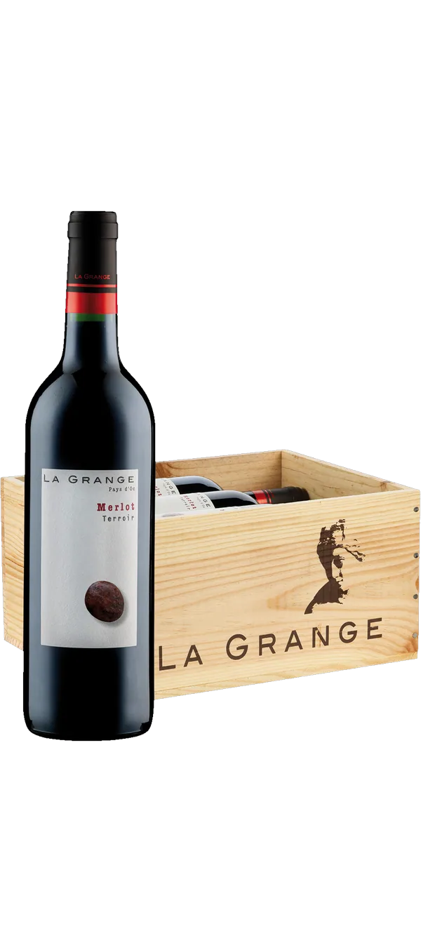 La Grange - Terroir Merlot IGP Pays d'Oc 6er Holzkiste 4,5 l