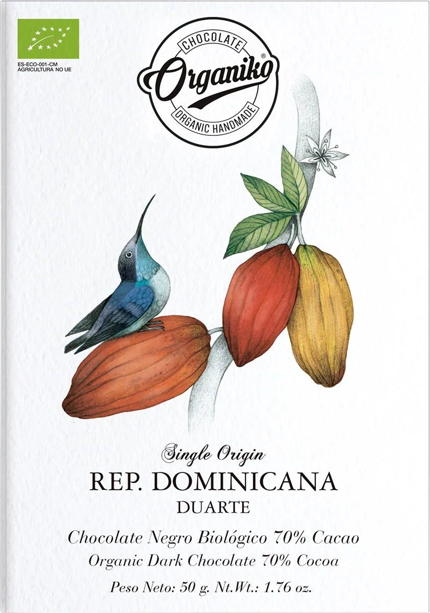 Chocolate Orgániko - Single Origin 70% Cacao Rep. Dom. "Duarte" - Bio