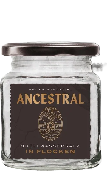 Ancestral - Sal de Manantial en Escamas im Glas