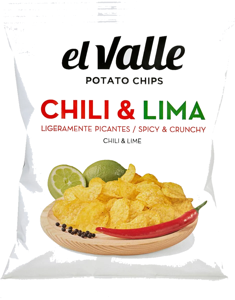 El Valle - Kartoffelchips - Patatas Fritas Chili & Lima