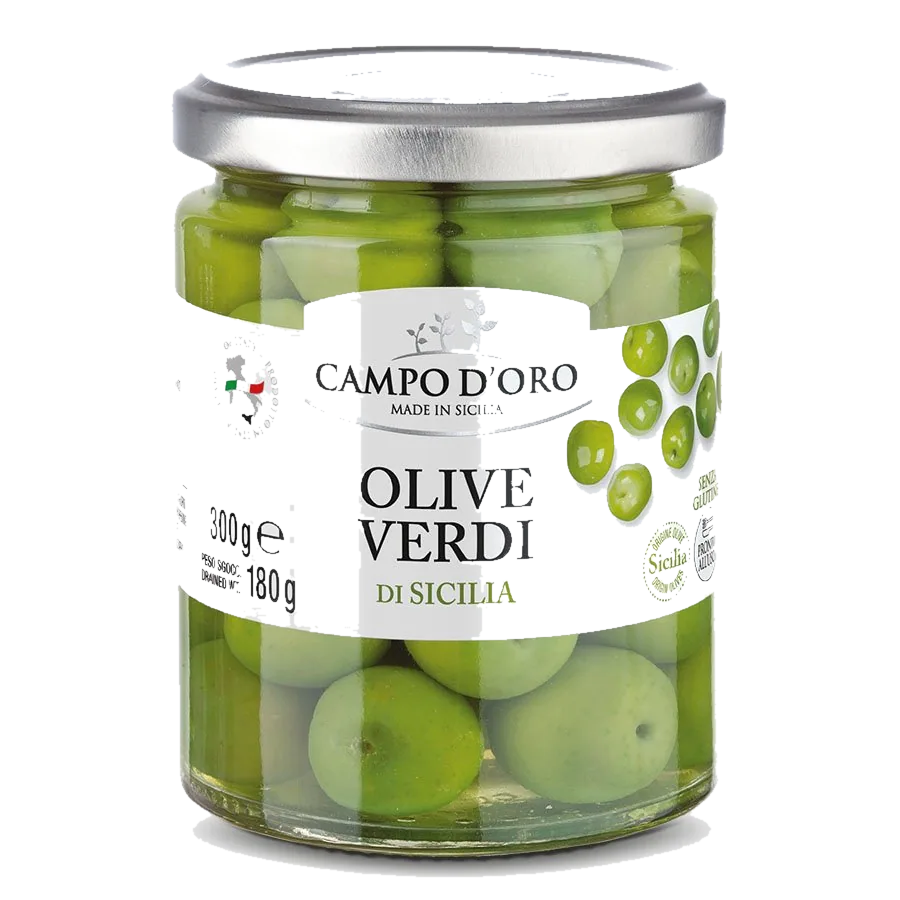 Große grüne Oliven aus Sizilien - Campo d'Oro