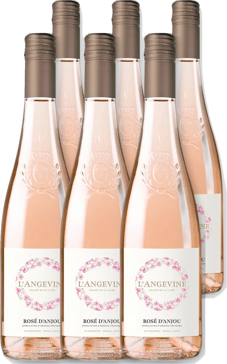 Les Caves de L'Angevine - Rosé d'Anjou AOP - 6er-Paket
