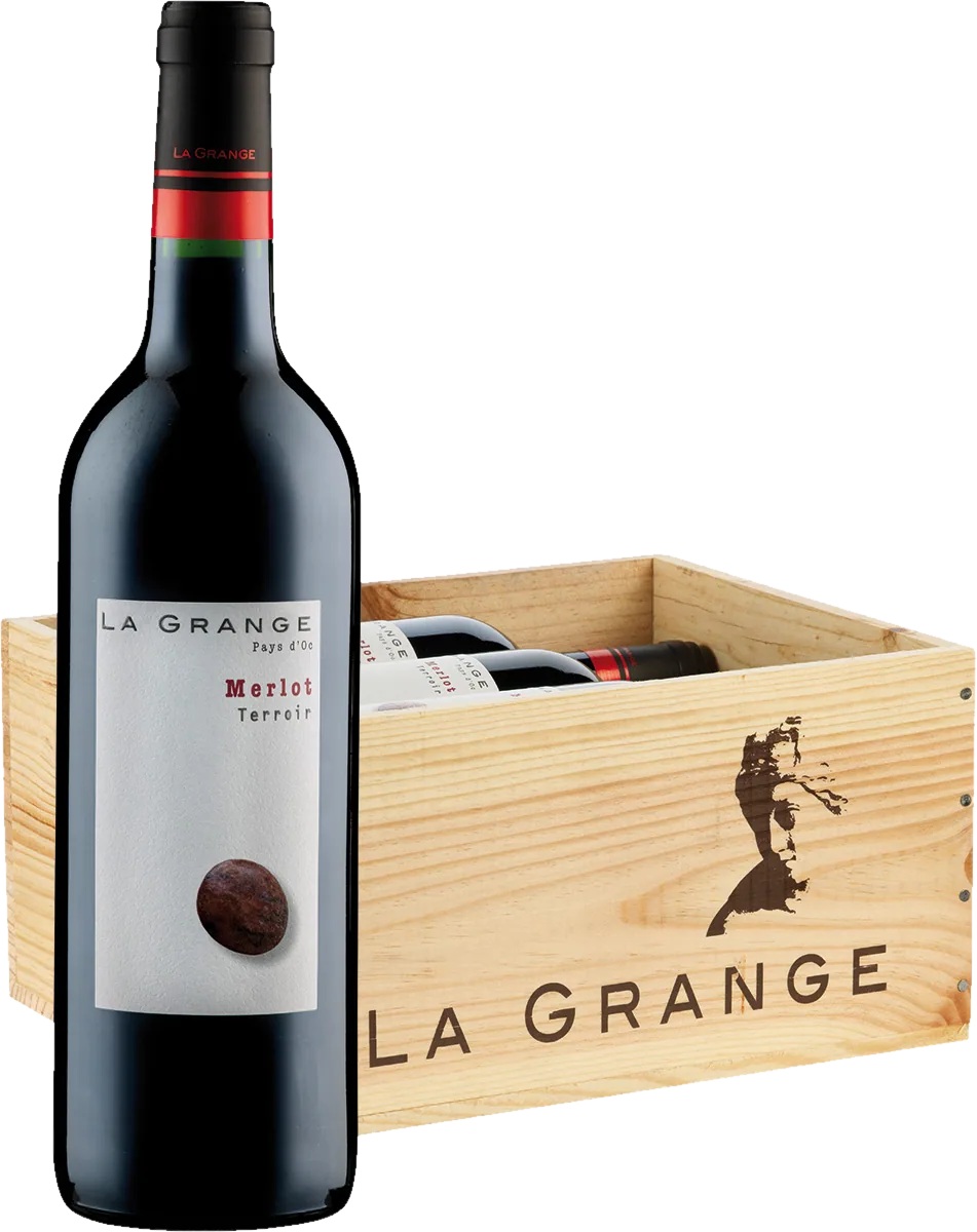 La Grange - Terroir Merlot IGP Pays d'Oc 6er Holzkiste 4,5 l
