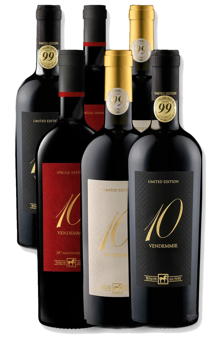 Tenuta Ulisse - DIECI VENDEMMIE Special Edition, Bianco und Montepulciano d'Abruzzo - 6er-Paket