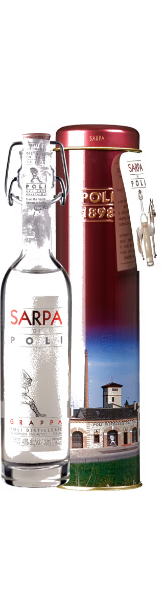 Jacopo Poli - Grappa Sarpa di Poli 'Baby' in Geschenkröhre