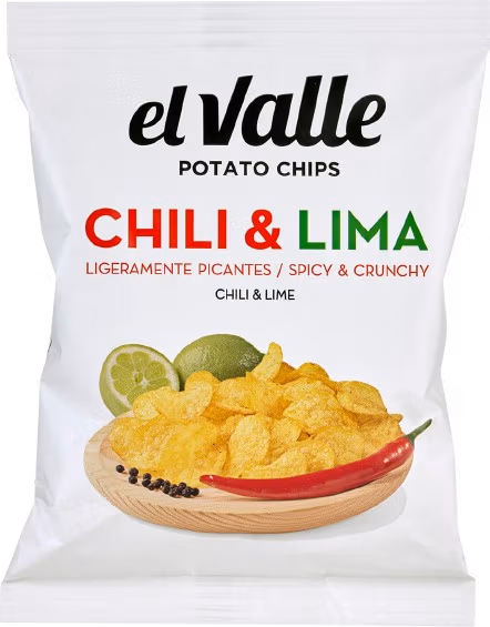 El Valle - Kartoffelchips - Patatas Fritas Chili & Lima
