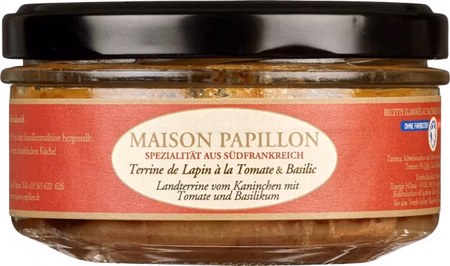 Maison Papillon - Terrine de Lapin Tomate et Basilic