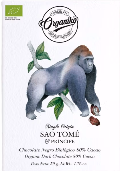Chocolate Orgániko - Single Origin 80% Cacao Sao Tomé & Príncipe - Bio