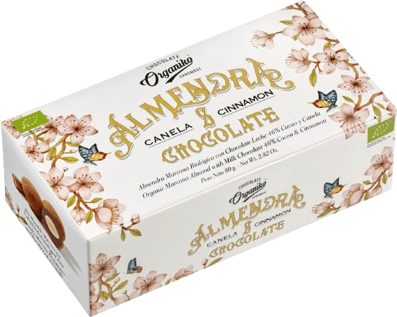 Chocolate Orgániko - Almendra Marcona 46% Cacao y Canela - Bio