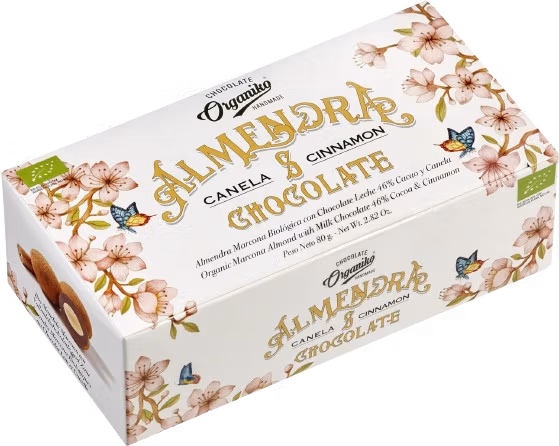 Chocolate Orgániko - Almendra Marcona 46% Cacao y Canela - Bio