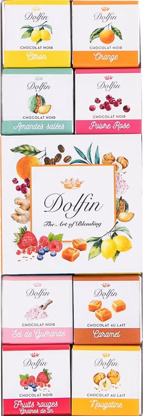 Dolfin Schokolade - Carré 24 Panaché Minitafeln gemischt