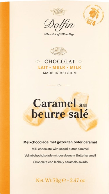 Dolfin Schokolade - Vollmilch mit Karamell und gesalzener Butter