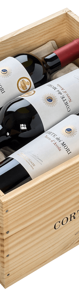 Corte dei Mori - Nero d'Avola Sicilia DOC in 6er Holzkiste
