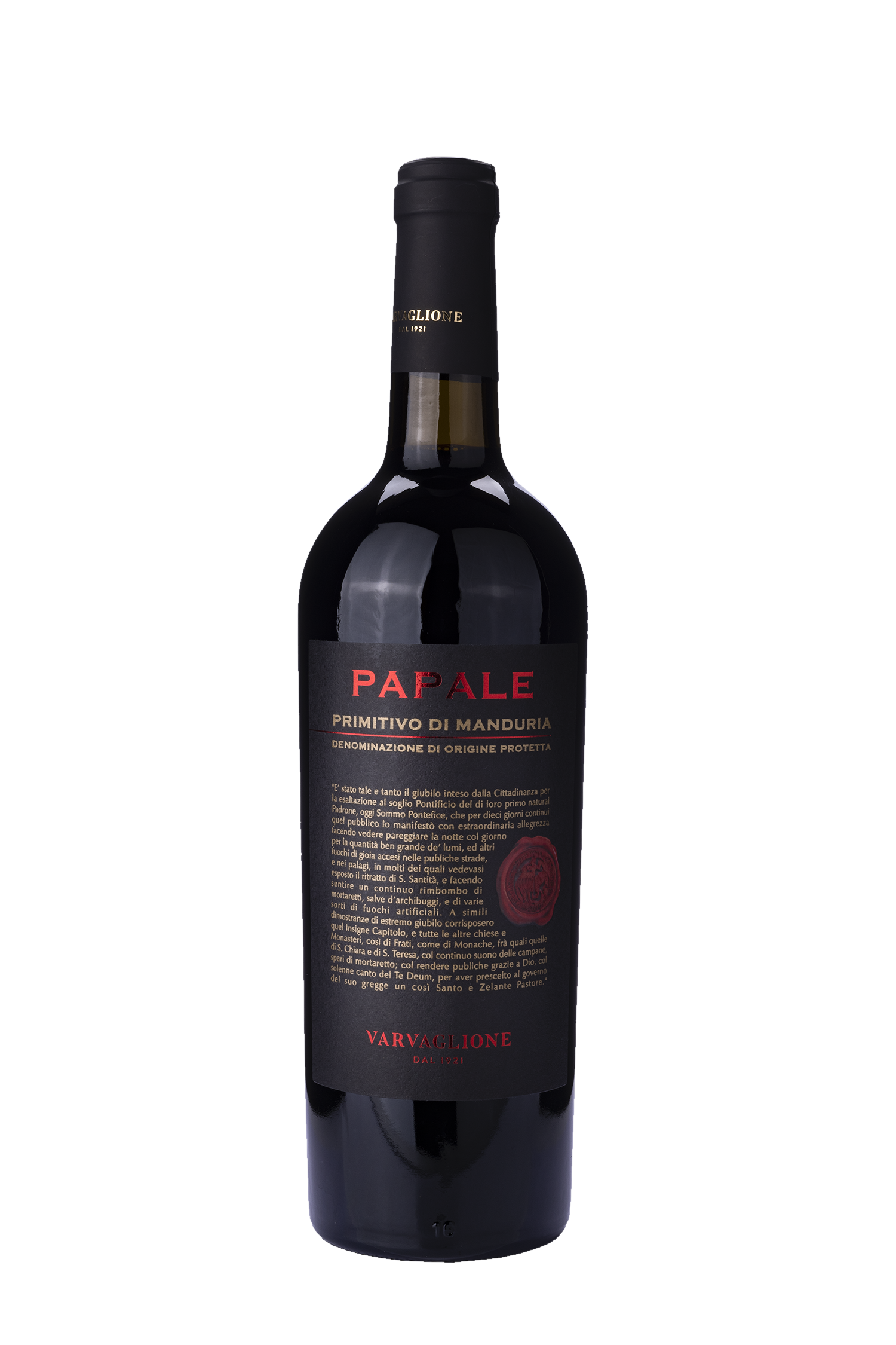 Papale Primitivo Di Manduria 2020 - Varvaglione Papale Primitivo Di Manduria 2020 - Varvaglione – Bild 1