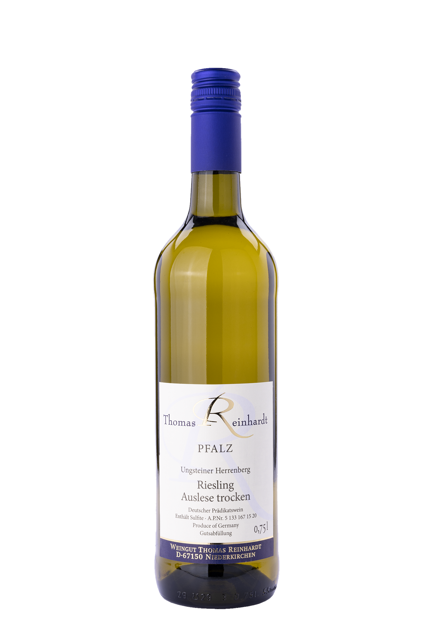 Ungsteiner Herrenberg Riesling Auslese Trocken 2020 - Weingut Thomas Reinhardt Ungsteiner Herrenberg Riesling Auslese Trocken 2020 - Weingut Thomas Reinhardt – Bild 1