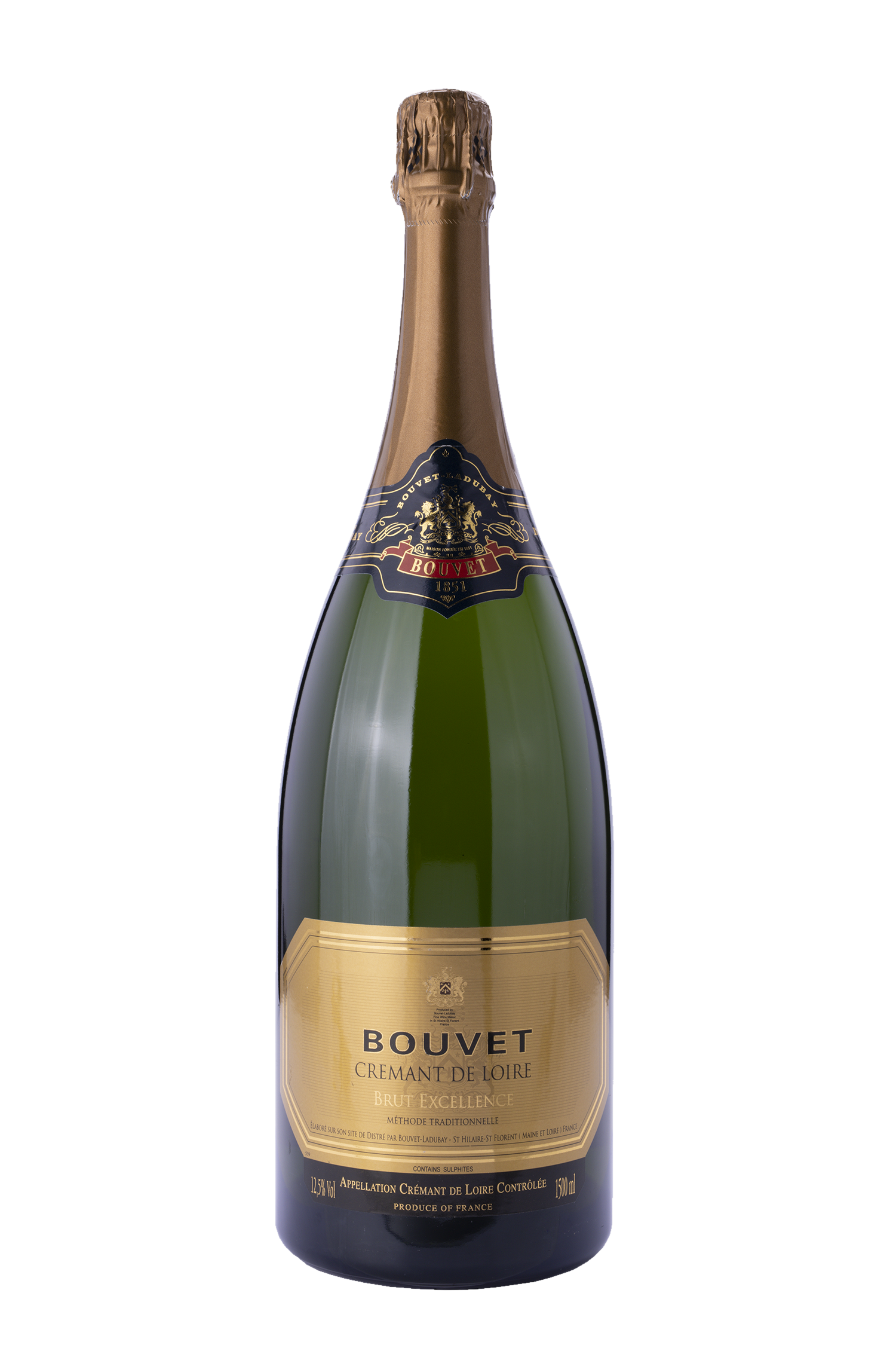 Cremant De Loire Excellence Brut Magnum - Bouvet Ladubay Cremant De Loire Excellence Brut Magnum - Bouvet Ladubay – Bild 1