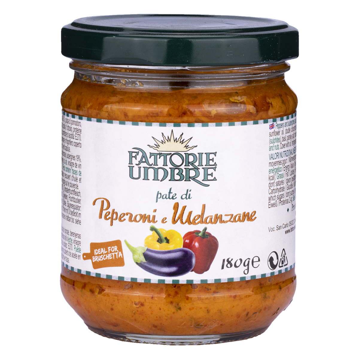 Paté mit Peperoni und Aubergine - Fattorie Umbre
