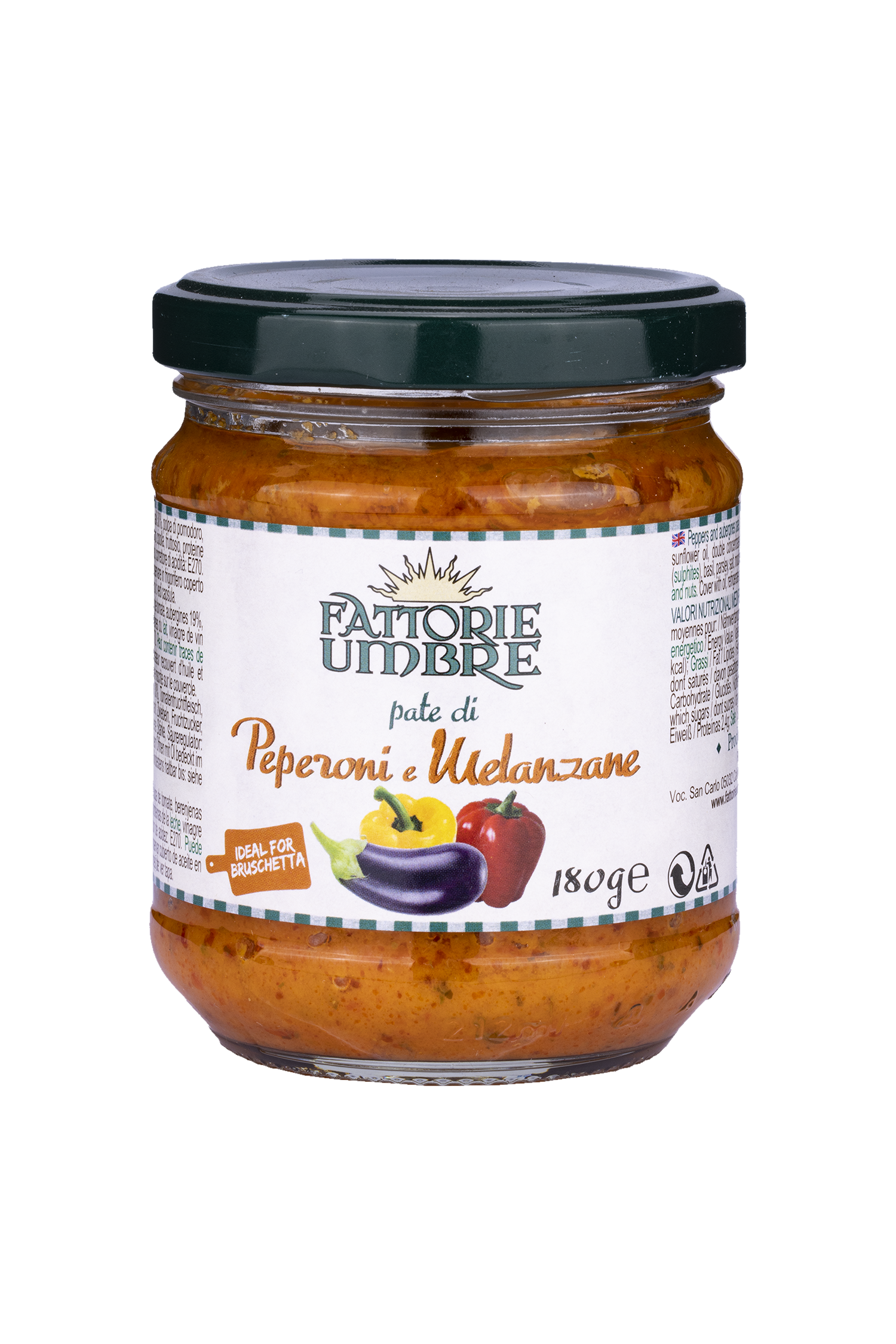 Paté Mit Peperoni Und Aubergine - Fattorie Umbre Paté Mit Peperoni Und Aubergine - Fattorie Umbre – Bild 1