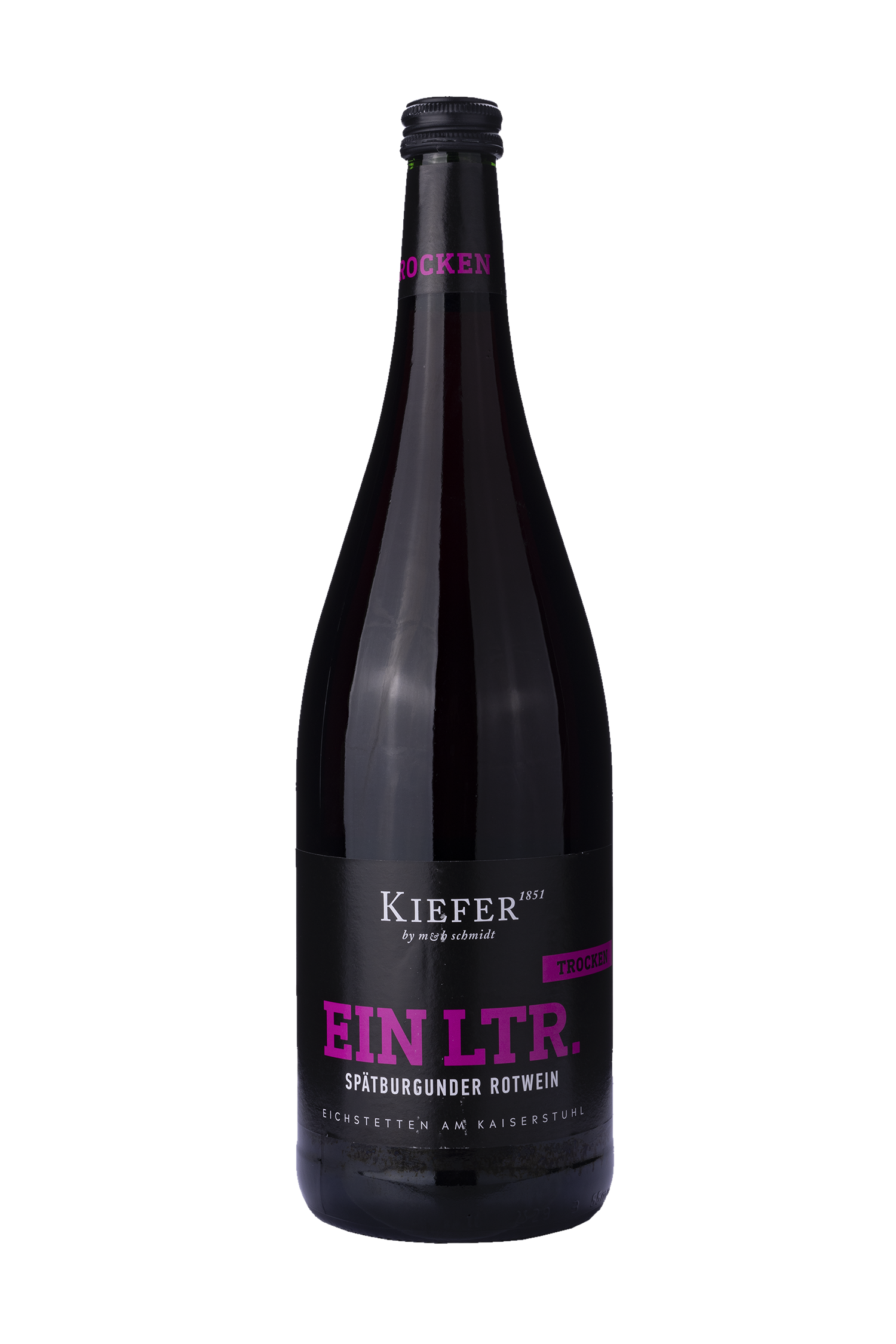 Spätburgunder Ein Ltr. Trocken - Weingut Friedrich Kiefer Spätburgunder Ein Ltr. Trocken - Weingut Friedrich Kiefer – Bild 1