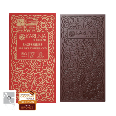 Karuna - Belize Himbeere 70% - 60G Karuna - Belize Himbeere 70% - 60G – Bild 1
