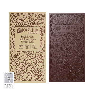 Karuna - Mexiko 62% Cashew-Nougat &Amp;Amp; Haselnüsse – 60 G Karuna - Mexiko 62% Cashew-Nougat &Amp;Amp; Haselnüsse – 60 G – Bild 1